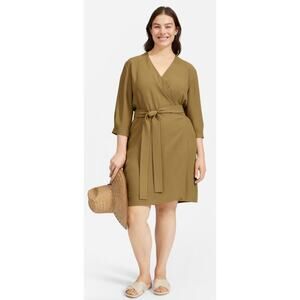 EVERLANE The Japanese GoWeave Long-Sleeve Mini Wrap Dress Size 6